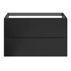 Meuble sous vasque suspendu noir mat l.100 x H.60 x P.45 cm, GoodHome Imandra