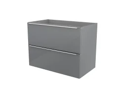 Meuble sous vasque suspendu gris brillant l.80 x H.60 x P.45 cm, GoodHome Imandra