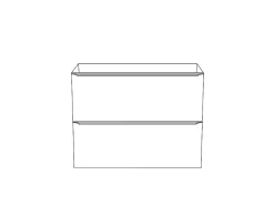 Meuble sous vasque suspendu gris brillant l.80 x H.60 x P.45 cm, GoodHome Imandra