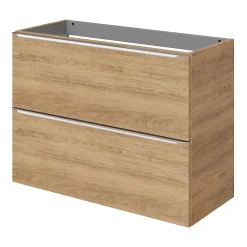 Meuble sous vasque suspendu faible profondeur effet chêne l.80 x H.60 x P.36 cm, GoodHome Imandra