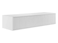 Meuble sous vasque suspendu strié - Blanc - 150 cm - ARNEGA