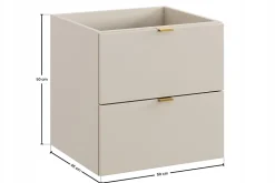 Meuble sous vasque suspendu DALIA cachemire 50 cm