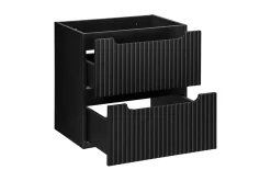 Meuble sous vasque suspendu 2 tiroirs NOVA NOIR 60 CM