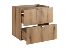 Meuble sous vasque suspendu 2 tiroirs NOVA OAK 50 CM