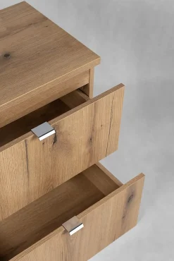 Meuble sous vasque suspendu 2 tiroirs NOVA OAK 50 CM