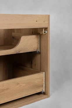 Meuble sous vasque suspendu 2 tiroirs NOVA OAK 50 CM