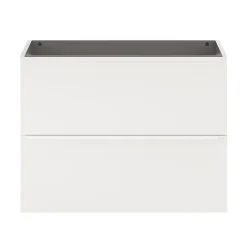 Meuble sous vasque suspendu faible profondeur blanc mat l.80 x H.60 x P.36 cm, GoodHome Imandra