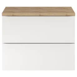 Meuble sous vasque suspendu blanc brillant l.80 x H.60 x P.45 cm, GoodHome Imandra
