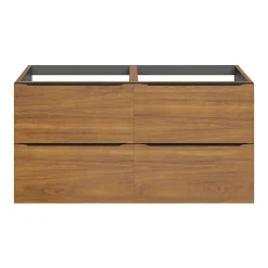 Meuble sous vasque suspendu effet noyer l.120 x H.60 x P.45 cm, GoodHome Imandra
