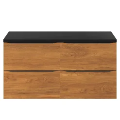 Meuble sous vasque suspendu effet noyer l.120 x H.60 x P.45 cm, GoodHome Imandra
