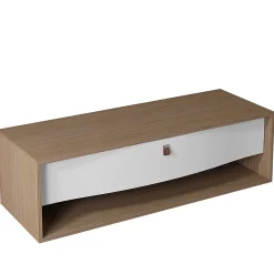Meuble sous vasque suspendu blanc mat 1 tiroir l.140 x H.40 x P.50 cm, Decotec Havana