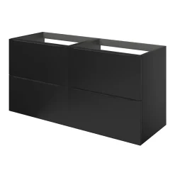 Meuble sous vasque suspendu noir mat l.120 x H.60 x P.45 cm, GoodHome Imandra