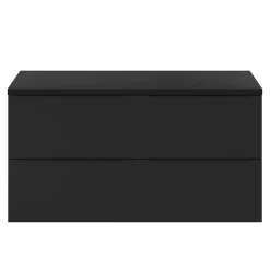 Meuble sous vasque suspendu noir mat l.120 x H.60 x P.45 cm, GoodHome Imandra