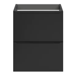 Meuble sous vasque suspendu faible profondeur noir mat l.50 x H.60 x P.36 cm, GoodHome Imandra