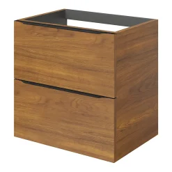 Meuble sous vasque suspendu effet noyer l.60 x H.60 x P.45 cm, GoodHome Imandra