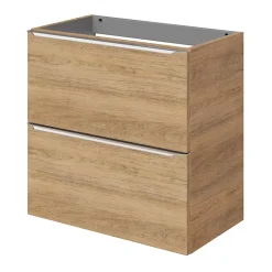 Meuble sous vasque suspendu faible profondeur effet chêne l.60 x H.60 x P.36 cm, GoodHome Imandra