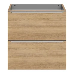 Meuble sous vasque suspendu faible profondeur effet chêne l.60 x H.60 x P.36 cm, GoodHome Imandra