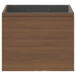 Meuble sous vasque suspendu effet noyer 2 tiroirs l.60 x H.48 x P.45 cm Levanna