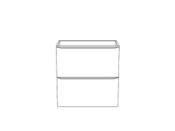 Meuble sous vasque suspendu gris brillant l.60 x H.60 x P.45 cm, GoodHome Imandra