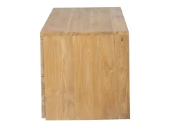 Meuble sous vasque suspendu en teck clair - 2 tiroirs - 115 cm - BIMBING
