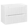 Meuble sous vasque suspendu 2 tiroirs NOVA BLANC 80 CM