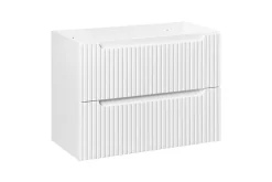 Meuble sous vasque suspendu 2 tiroirs NOVA BLANC 80 CM