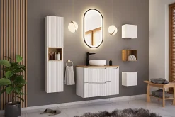 Meuble sous vasque suspendu 2 tiroirs NOVA BLANC 80 CM