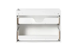 Meuble sous vasque suspendu 2 tiroirs NOVA BLANC 80 CM