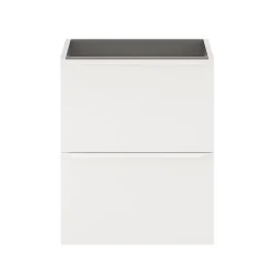 Meuble sous vasque suspendu faible profondeur blanc mat l.50 x H.60 x P.36 cm, GoodHome Imandra