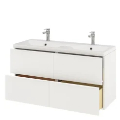 Meuble sous vasque suspendu blanc mat l.120 x H.60 x P.45 cm, GoodHome Imandra