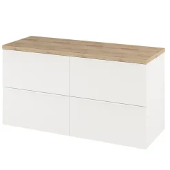 Meuble sous vasque suspendu blanc mat l.120 x H.60 x P.45 cm, GoodHome Imandra