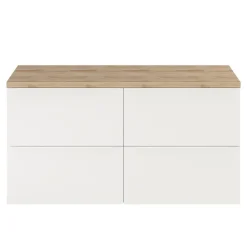 Meuble sous vasque suspendu blanc mat l.120 x H.60 x P.45 cm, GoodHome Imandra