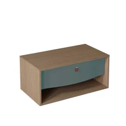 Meuble sous vasque suspendu vert toundra mat 1 tiroir l.90 x H.40 x P.50 cm, Decotec Havana
