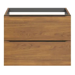 Meuble sous vasque suspendu effet noyer l.80 x H.60 x P.45 cm, GoodHome Imandra