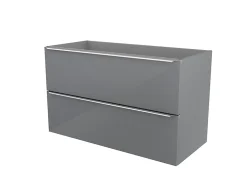 Meuble sous vasque suspendu gris brillant l.100 x H.60 x P.45 cm, GoodHome Imandra