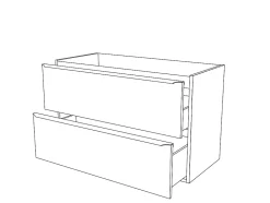 Meuble sous vasque suspendu gris brillant l.100 x H.60 x P.45 cm, GoodHome Imandra