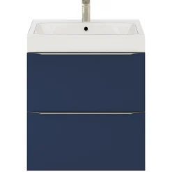 Meuble sous vasque suspendu bleu nuit mat l.60 x H.60 x P.45 cm, GoodHome Imandra