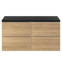 Meuble sous vasque suspendu effet chêne l.120 x H.60 x P.45 cm, GoodHome Imandra