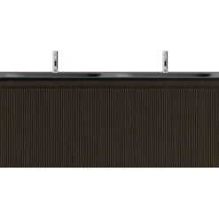 Meuble sous vasque suspendu effet noyer l.120 cm pour double vasque, Pura
