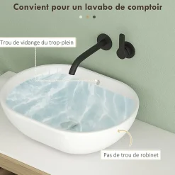 Meuble sous vasque suspendu design tiroirs étagères - dim. 90L x 45P x 46H cm - effet bois clair