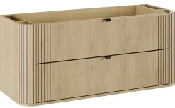 Meuble sous vasque suspendu OVALIA - 2 tiroirs chêne 120 cm