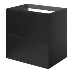 Meuble sous vasque suspendu noir mat l.60 x H.60 x P.45 cm, GoodHome Imandra