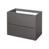 Meuble sous vasque suspendu gris taupe brillant l.80 x H.60 x P.45 cm, GoodHome Imandra