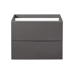 Meuble sous vasque suspendu gris taupe brillant l.80 x H.60 x P.45 cm, GoodHome Imandra