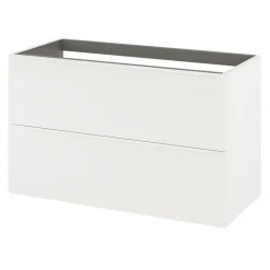 Meuble sous vasque suspendu blanc mat l.100 x H.60 x P.45 cm, GoodHome Imandra