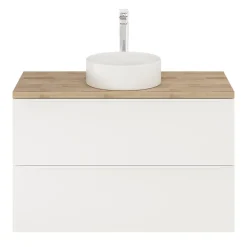 Meuble sous vasque suspendu blanc mat l.100 x H.60 x P.45 cm, GoodHome Imandra