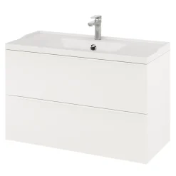 Meuble sous vasque suspendu blanc mat l.100 x H.60 x P.45 cm, GoodHome Imandra