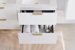 Meuble sous vasque suspendu ASTER blanc 80 cm