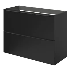 Meuble sous vasque suspendu faible profondeur noir mat l.80 x H.60 x P.36 cm, GoodHome Imandra