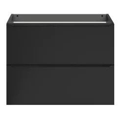 Meuble sous vasque suspendu faible profondeur noir mat l.80 x H.60 x P.36 cm, GoodHome Imandra